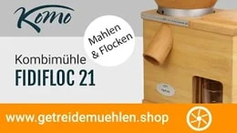 KoMo Getreidemühle FidiFloc 21 im Video