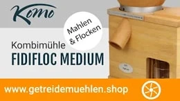 KoMo Getreidemühle FidiFloc Medium im Video