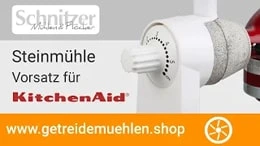 Schnitzer Mahlvorsatz an KitchenAid im Video